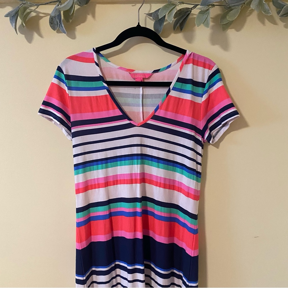 Lilly Pulitzer Striped Side Slit Maxi Dress - Picture 8 of 9